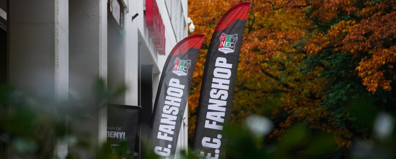 Aangepaste openingstijden N.E.C. Fanshop