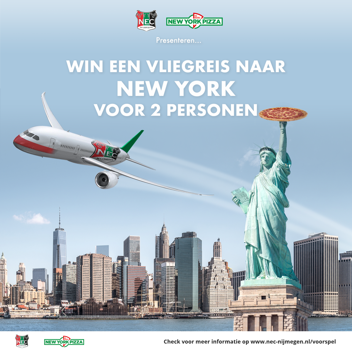 N.E.C. Win een vliegreis naar New York!