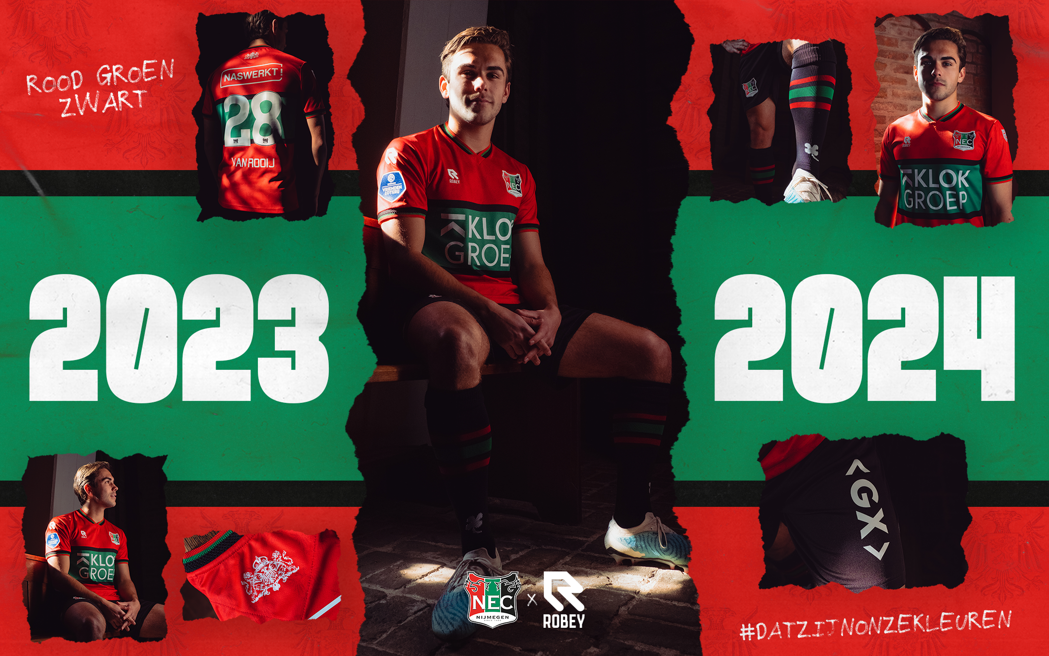 N.E.C. en Robey lanceren thuistenue 2023-2024