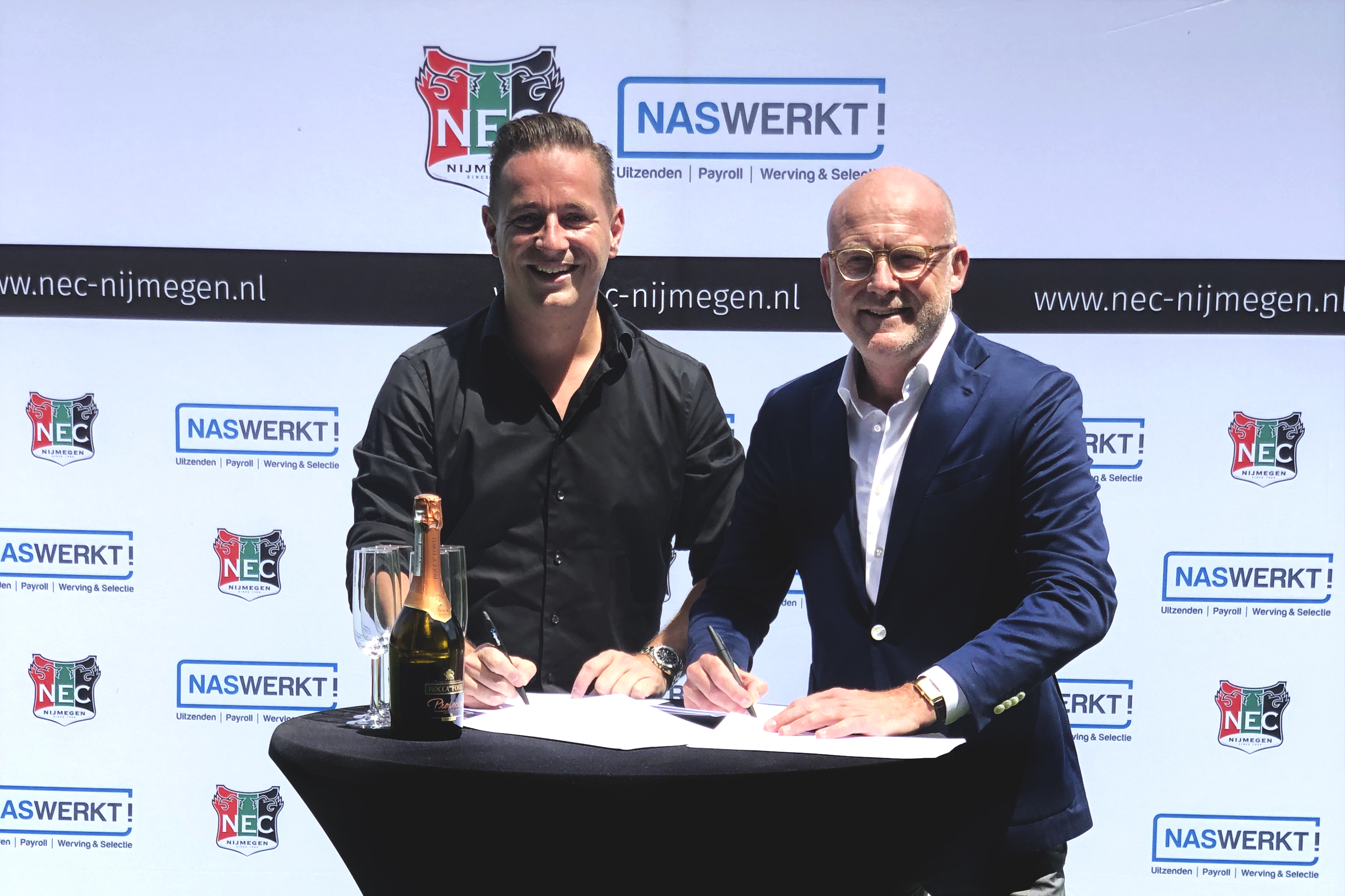 NasWerkt komende twee seizoenen rugsponsor N.E.C.