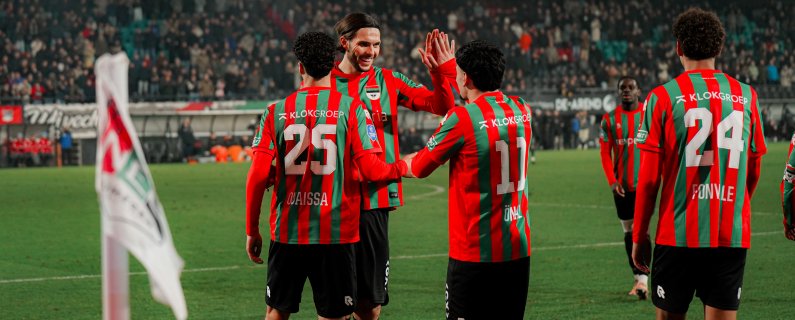 N.E.C. verslaat FC Volendam en plaatst zich voor halve finale    