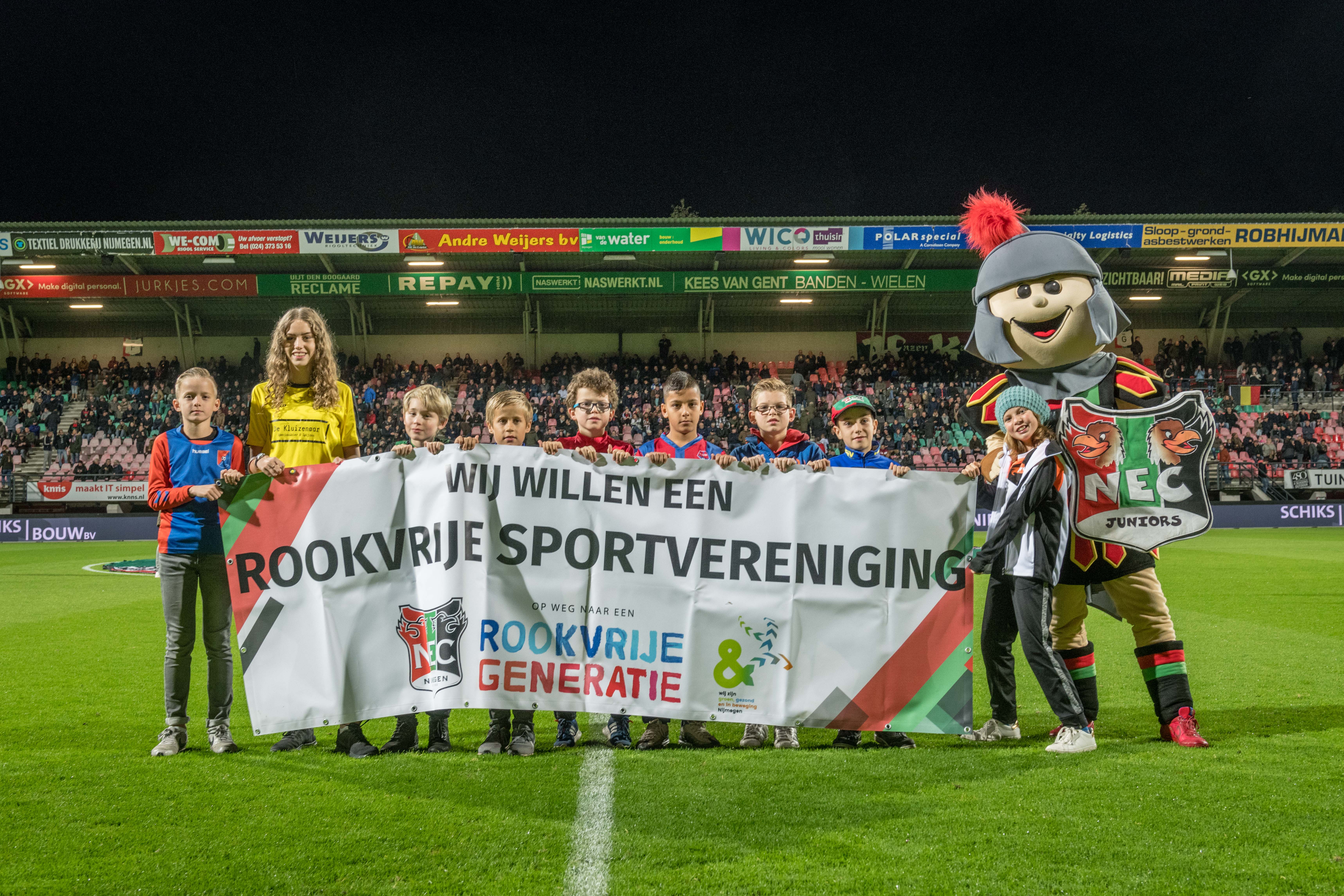N.E.C. helpt Nijmeegse sportverenigingen naar rookvrije accommodatie