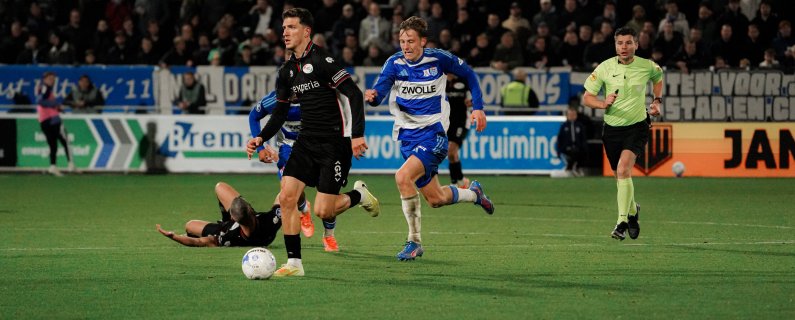 Derde gelijkspel op rij voor N.E.C. in Zwolle