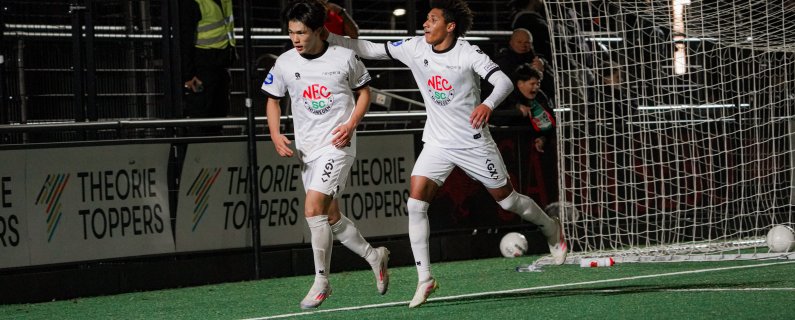 N.E.C. wint op bezoek bij AFC en bekert verder