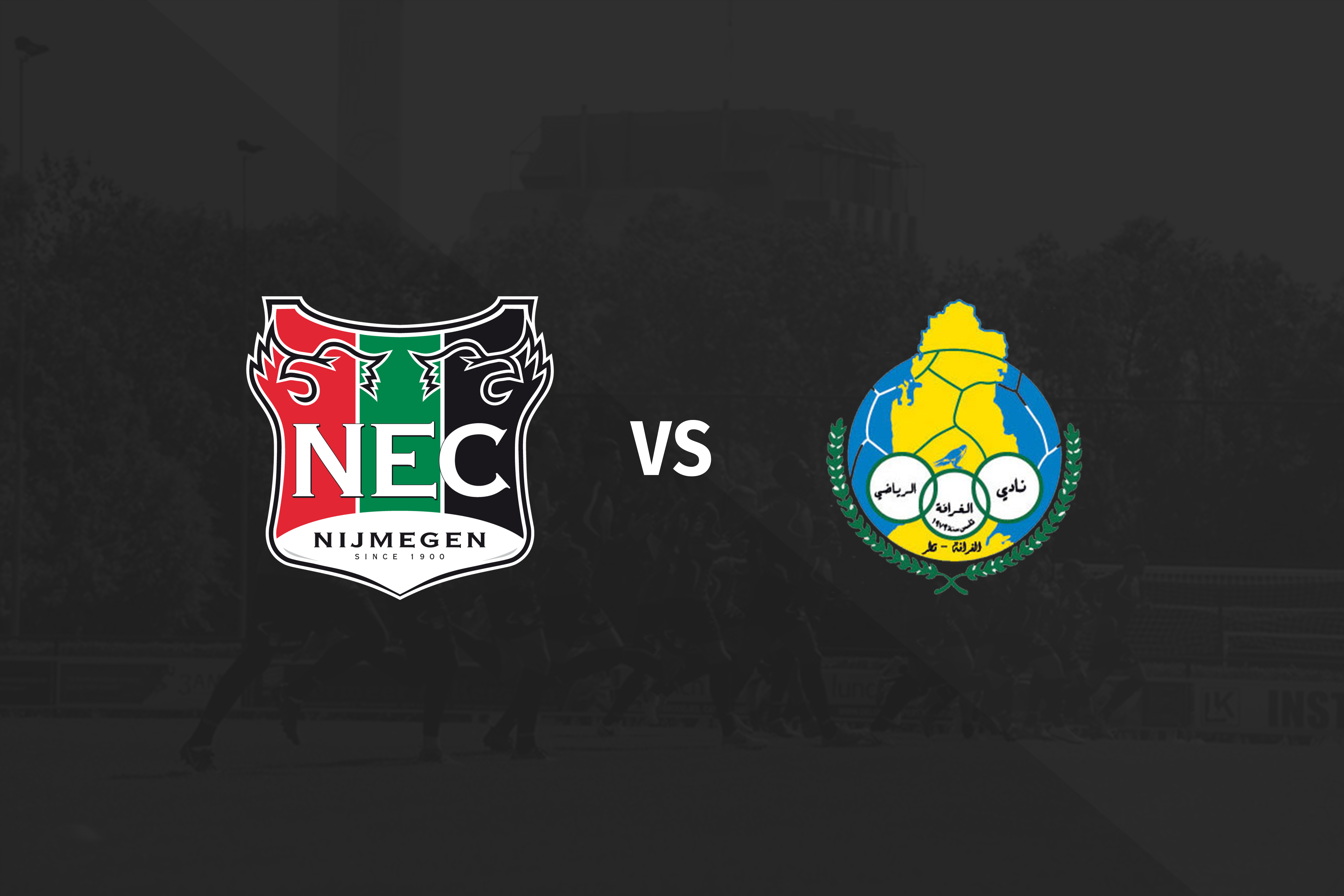 LET OP! N.E.C. - Al Gharafa uur vervroegd